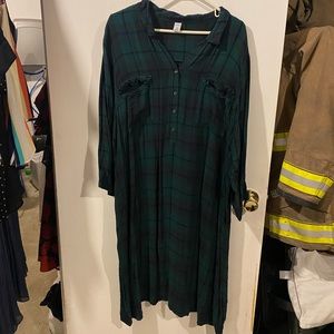 3x green plaid old navy dress.